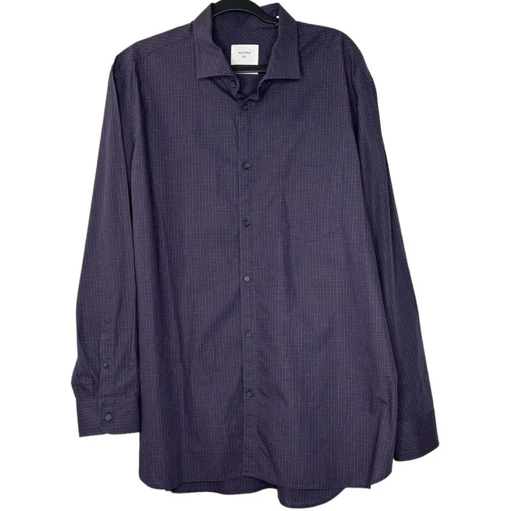 Billy Reid 100% Cotton Button Shirt (Size XXL) Long Sleeve Plaid Standard Fit - Picture 1 of 9
